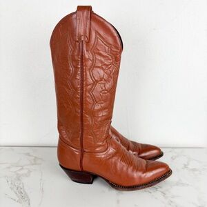 Tony Lama Women’s Tan Leather Cowboy Boots Sz 5